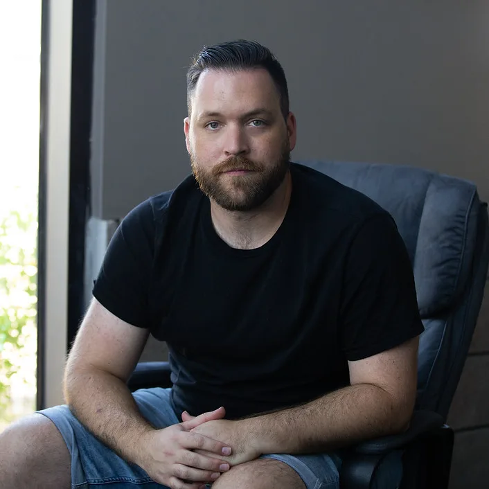 Portrait of Josiah Smiley seated in his studio